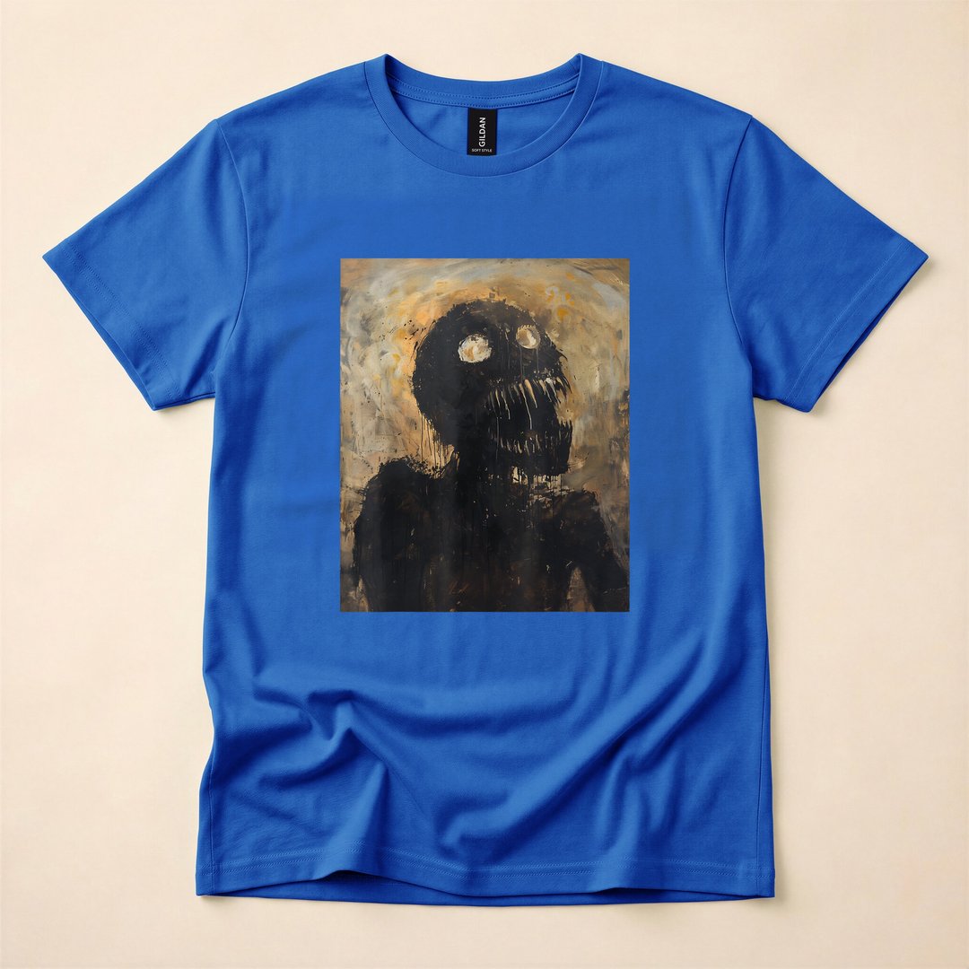 Evil Demon Skeleton Zombie Horror Monster Art T-Shirt - photo 3