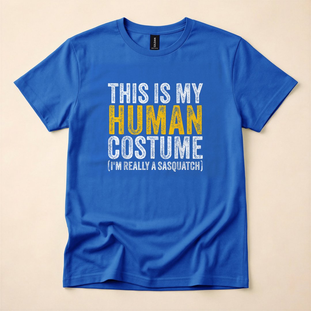 This Is My Human Costume I'm Really a Sasquatch T-Shirt - photo 3