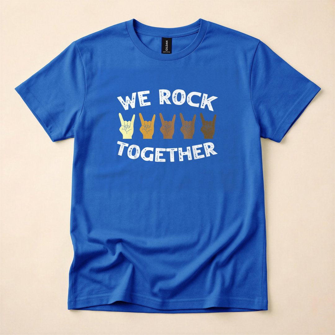 We Rock Together Rocker Skeleton Hand T-Shirt - photo 3