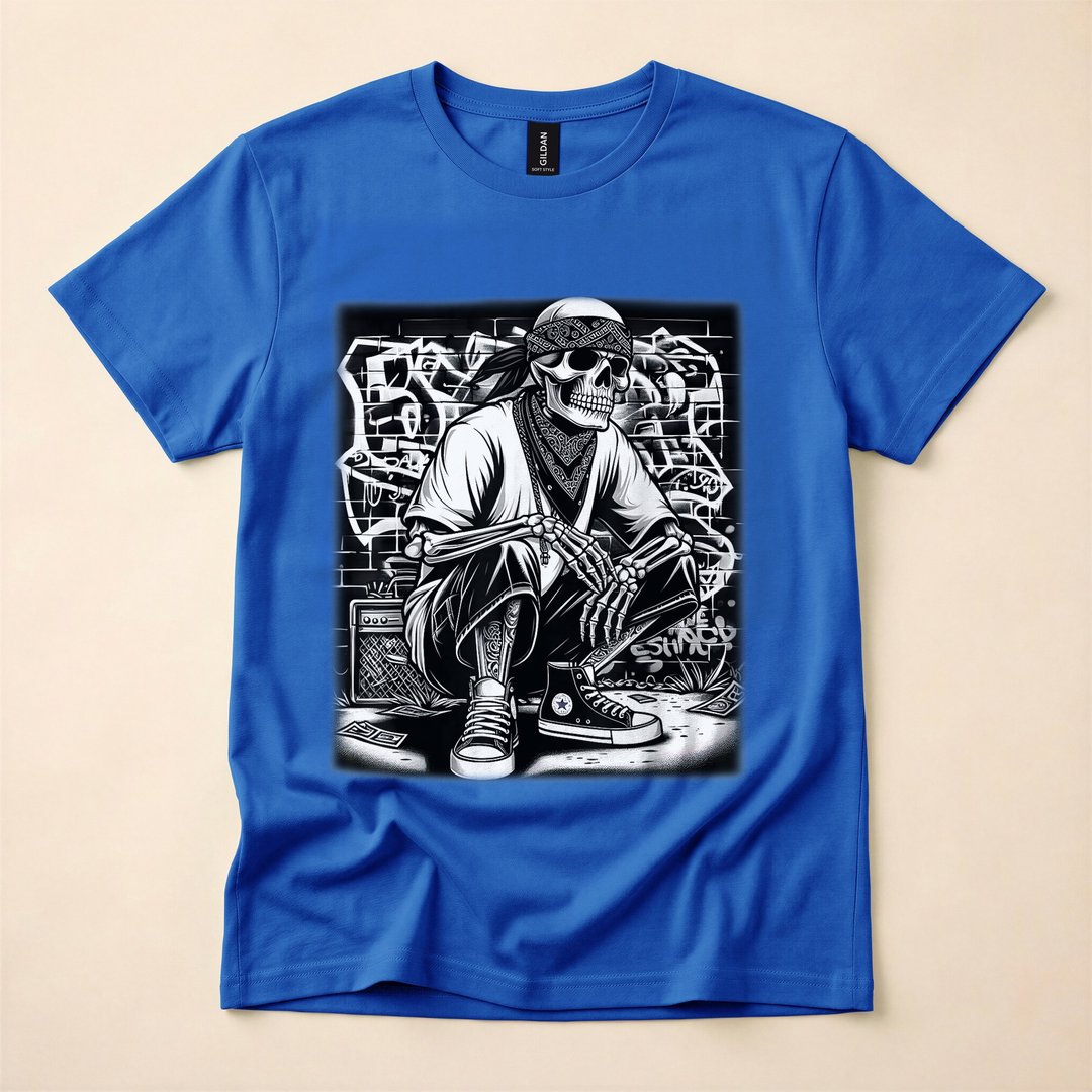 Cholo Chicano Skeleton Con Safos Calavera T-Shirt - photo 3