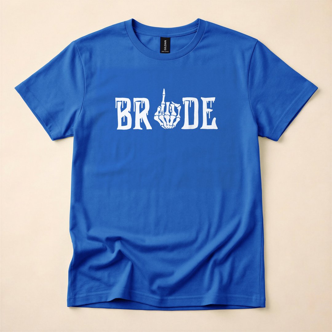 Gothic Skeleton Bride Just Married Halloween T-Shirt - photo 3