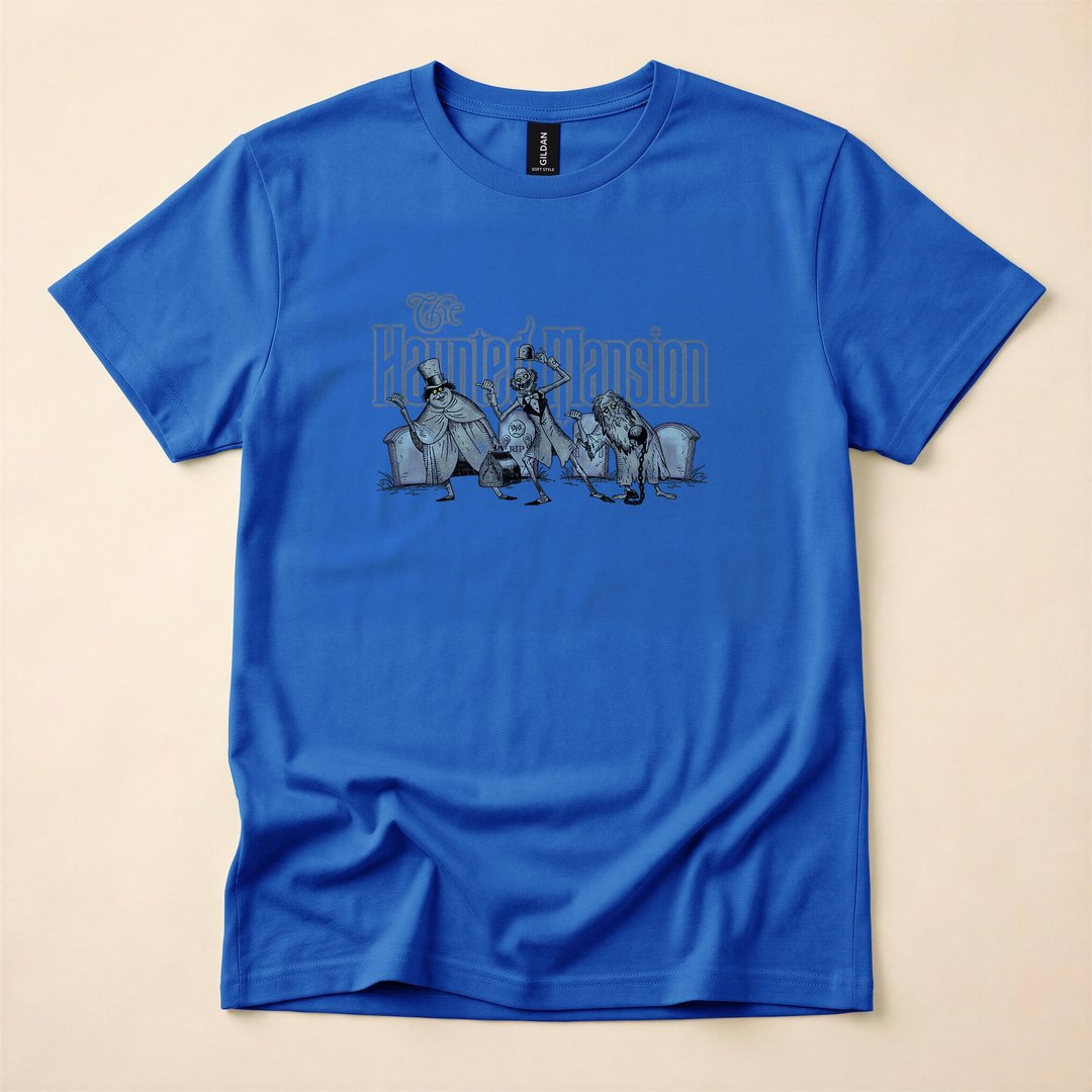 Haunted Mansion Hitchhiking Ghosts Halloween T-Shirt - photo 4