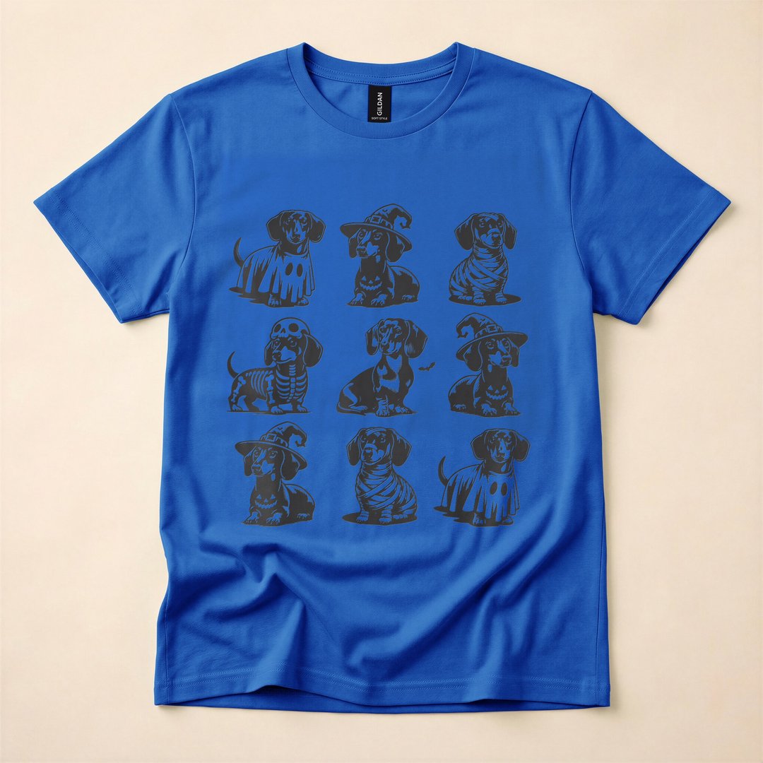 Dachshund Halloween Spooky Wiener Dog T-Shirt - photo 4
