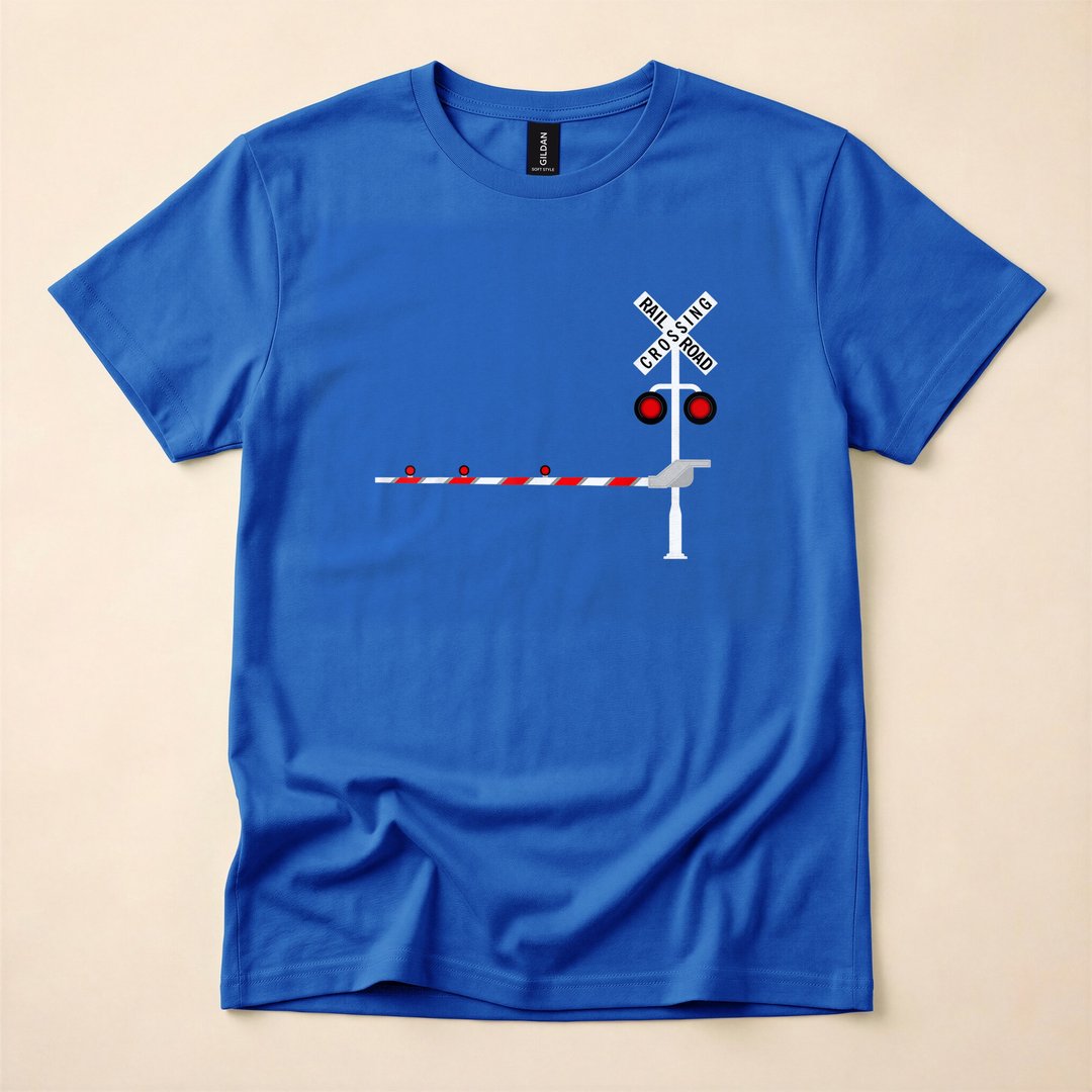 Railroad Crossing Sign DIY Halloween Costume T-Shirt - photo 3