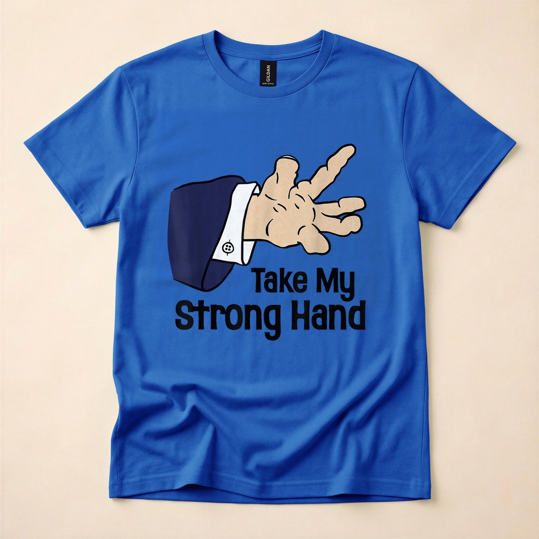 Take My Strong Hand Funny Skeleton Halloween T-Shirt - photo 4