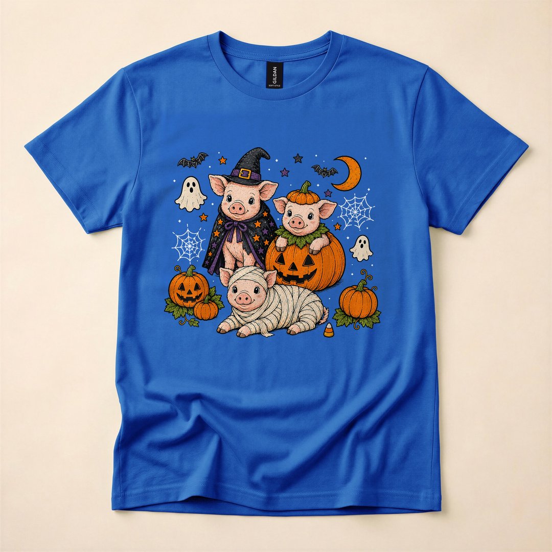 Boo Pig Funny Spooky Season Halloween T-Shirt - photo 3