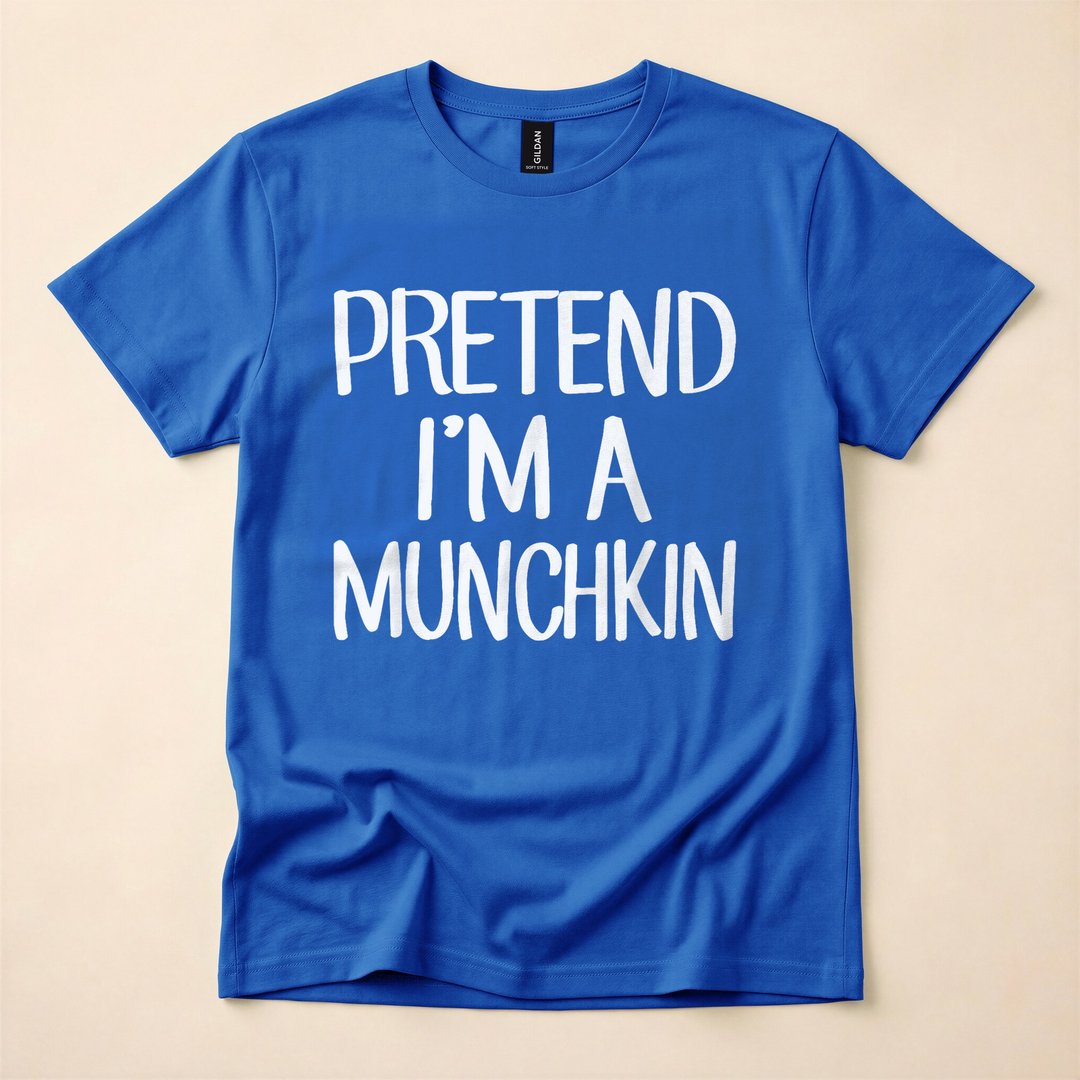 Pretend I'm a Munchkin Lazy Halloween Costume T-Shirt - photo 3