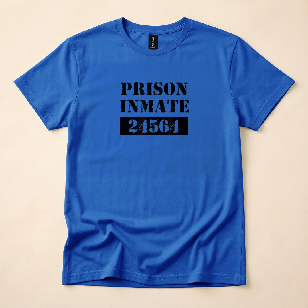 Prisoner Inmate Orange Jumpsuit Halloween Costume T-Shirt - photo 4