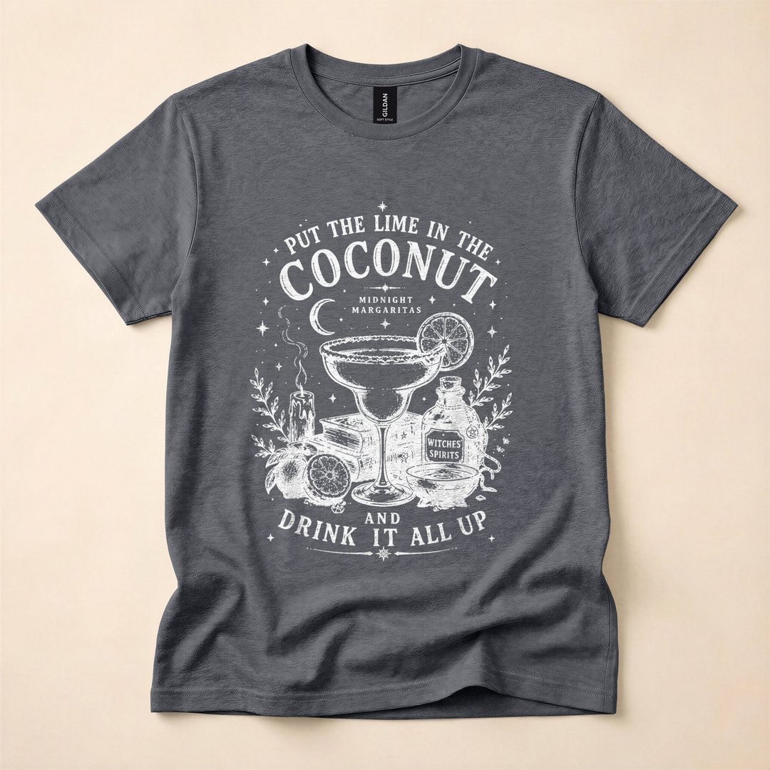 Vintage Midnight Margaritas Retro Witch Night T-Shirt - photo 4
