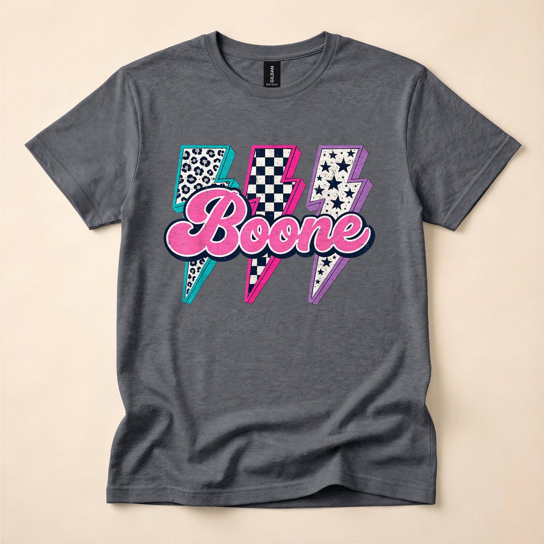 Retro Boone Vibes Vintage Sunset Badge T-Shirt - photo 4
