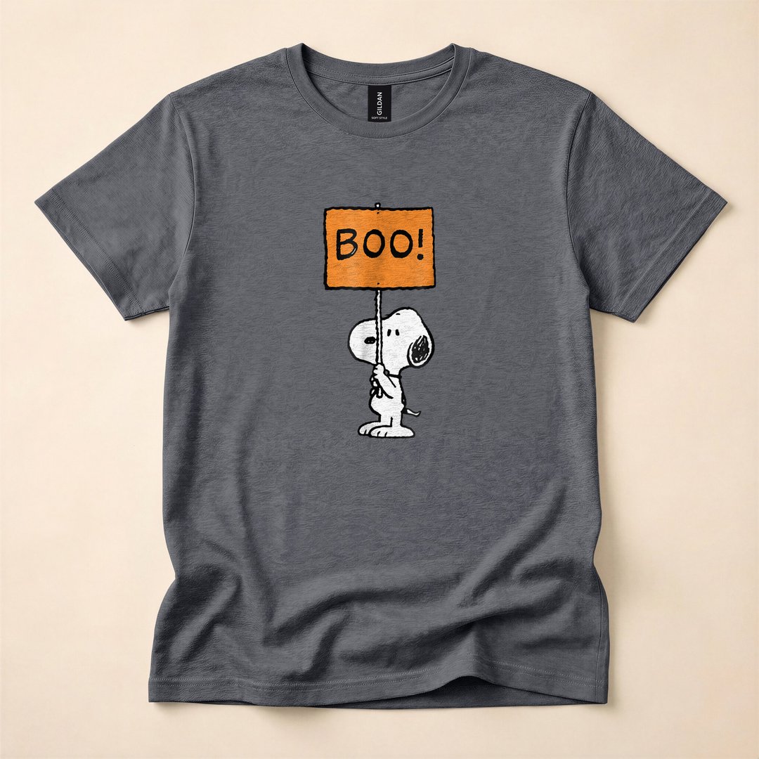 Snoopy Boo Ghost Peanuts Halloween T-Shirt - photo 4