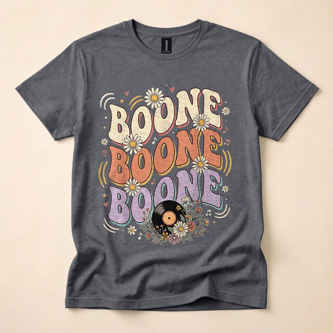 Boone Music Lovers Retro Vibes Vintage T-Shirt - photo 4