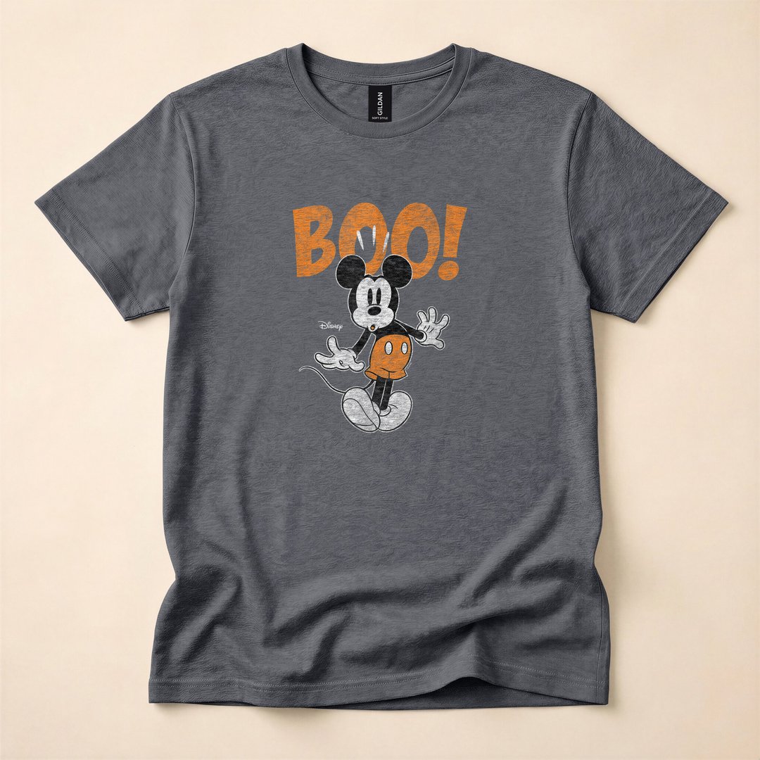 Mickey Mouse Scared Boo Halloween Fright T-Shirt - photo 4