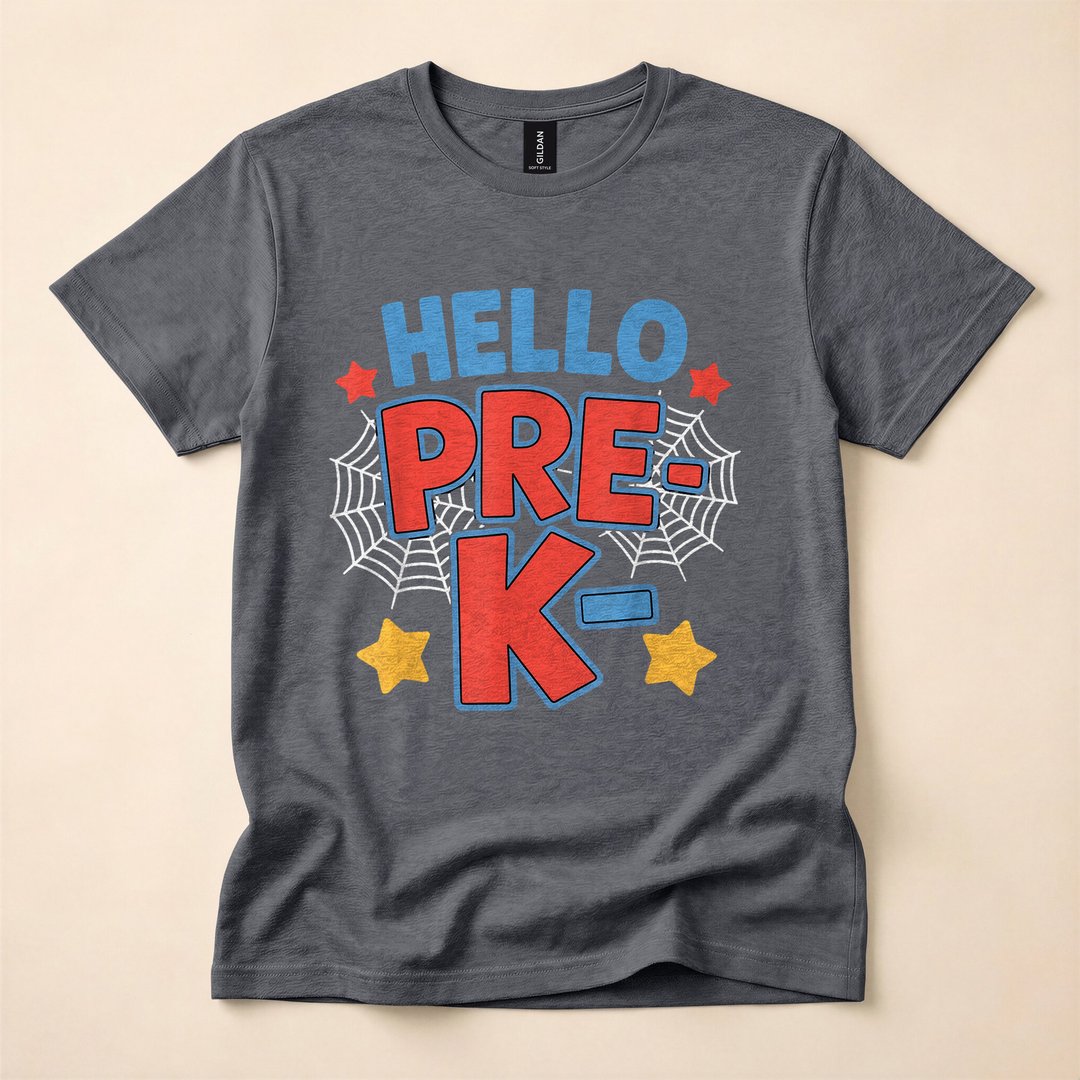 Hello Pre-K Preschool Squad Spider Web T-Shirt - photo 4