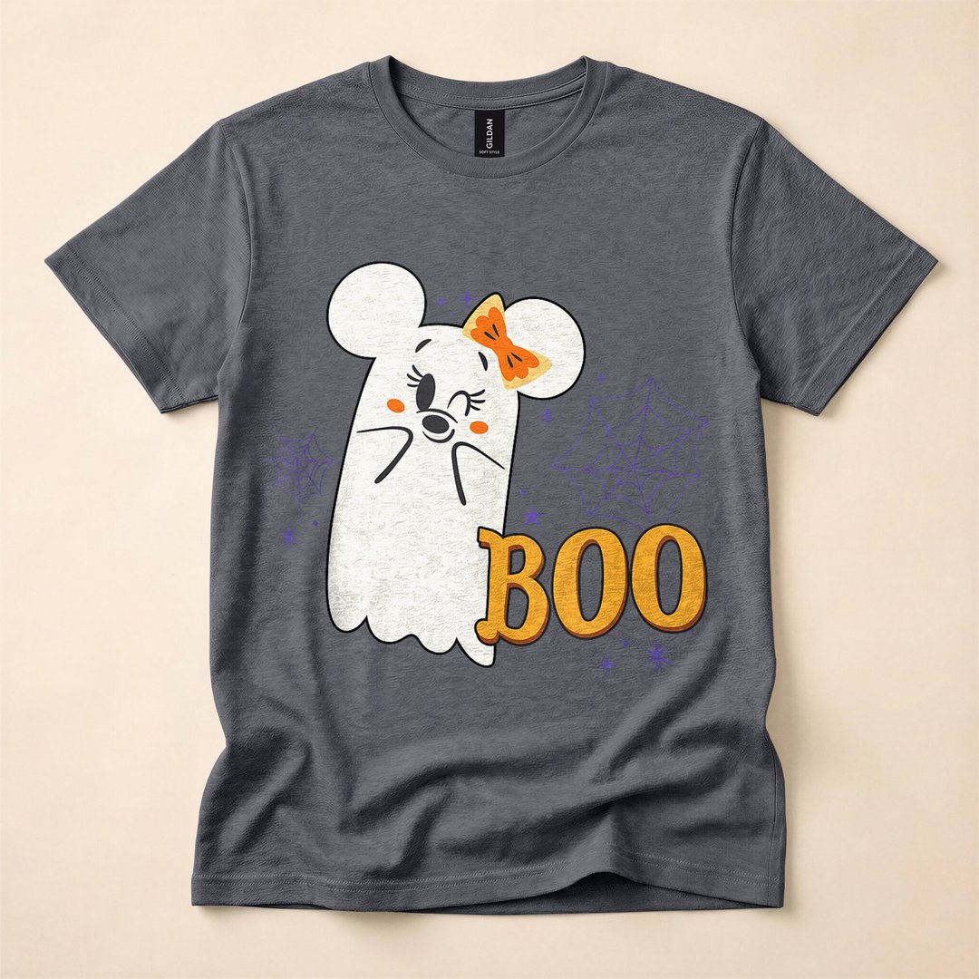 Minnie Mouse Ghost Boo Cute Halloween Tank Top T-Shirt - photo 4
