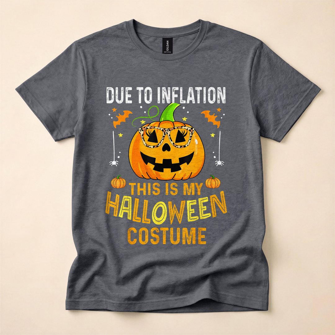 Smiling Jack-o-Lantern Pumpkin Halloween Costume T-Shirt - photo 4
