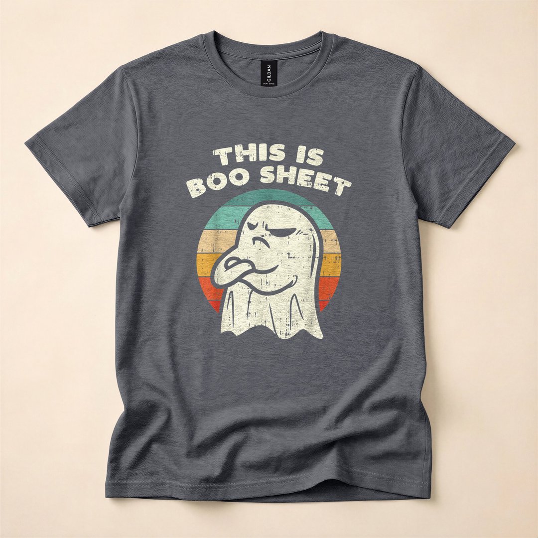 This Is Boo Sheet Retro Ghost Halloween T-Shirt - photo 4