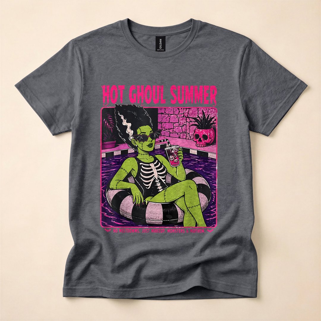 Hot Ghoul Summer Vintage Summerween Beach T-Shirt - photo 4