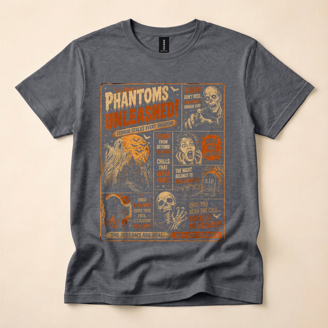 Vintage Horrorfest Movie Poster Halloween Party T-Shirt - photo 4