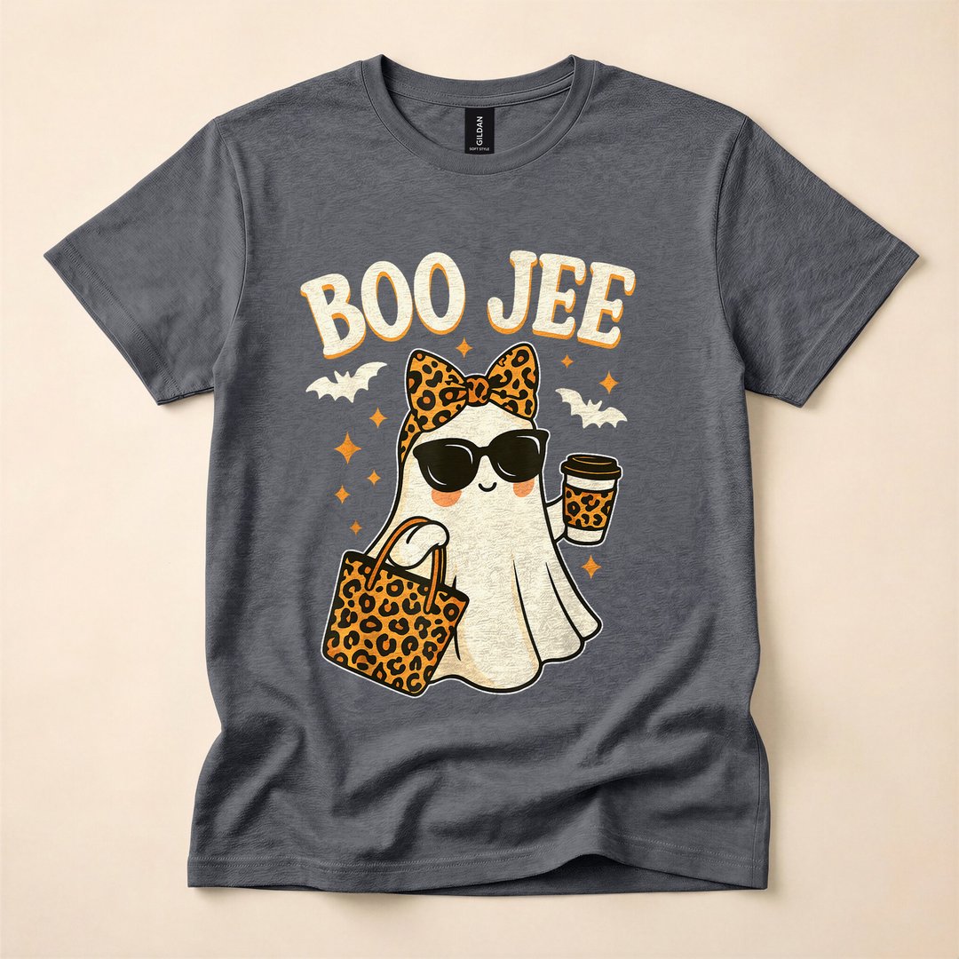 Boo-Jee Bougie Ghost Funny Halloween T-Shirt - photo 4