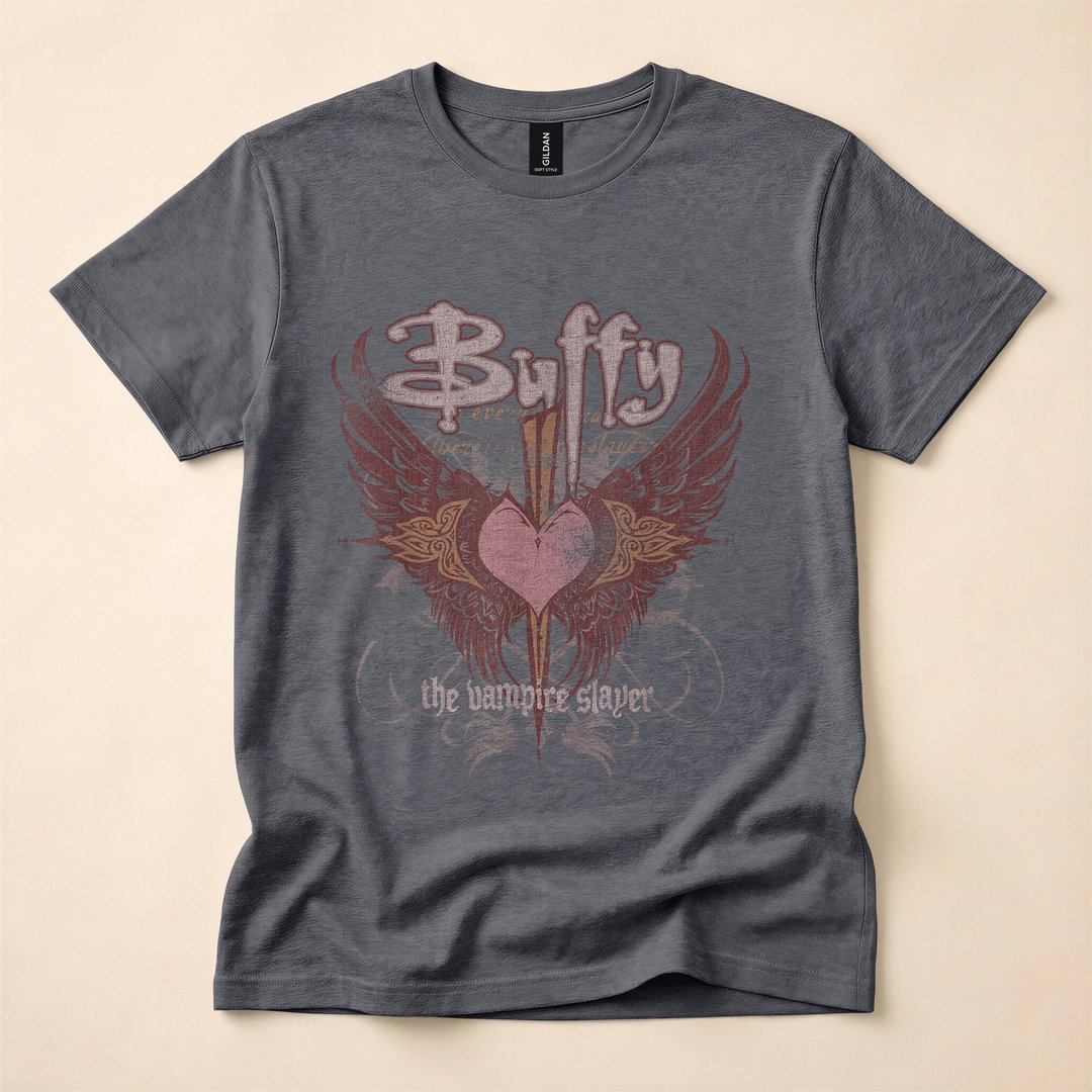 Buffy the Vampire Slayer Gothic Winged Heart T-Shirt - photo 4