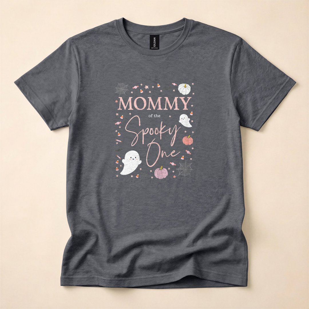 Mommy of the Spooky One Pink Halloween Birthday T-Shirt - photo 4
