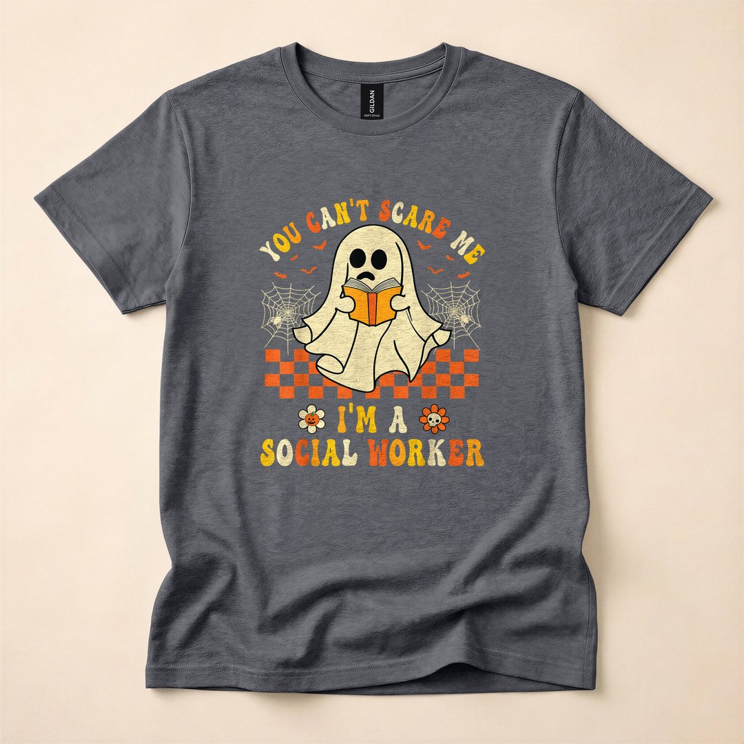 You Can't Scare Me I'm A School Social Worker Halloween T-Shirt - photo 4