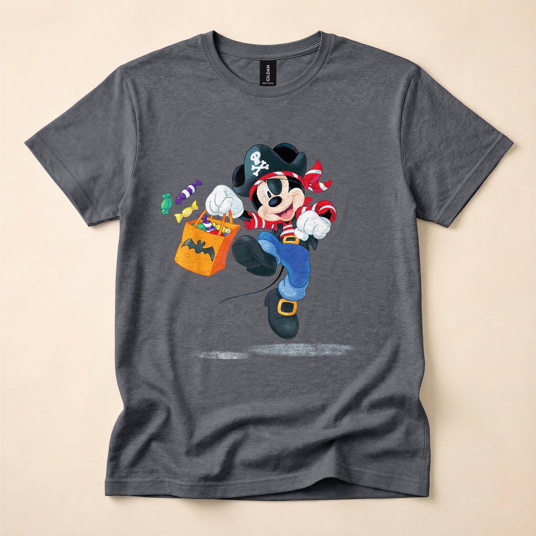 Mickey Mouse Pirate Trick-or-Treat Halloween T-Shirt - photo 4