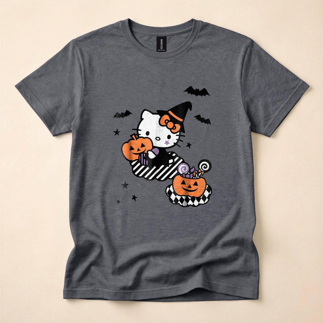 Hello Kitty Trick or Treat Halloween T-Shirt - photo 5