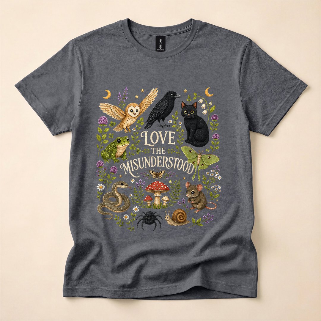 Love the Misunderstood Bat Raven Snake Spider and Frog T-Shirt - photo 4