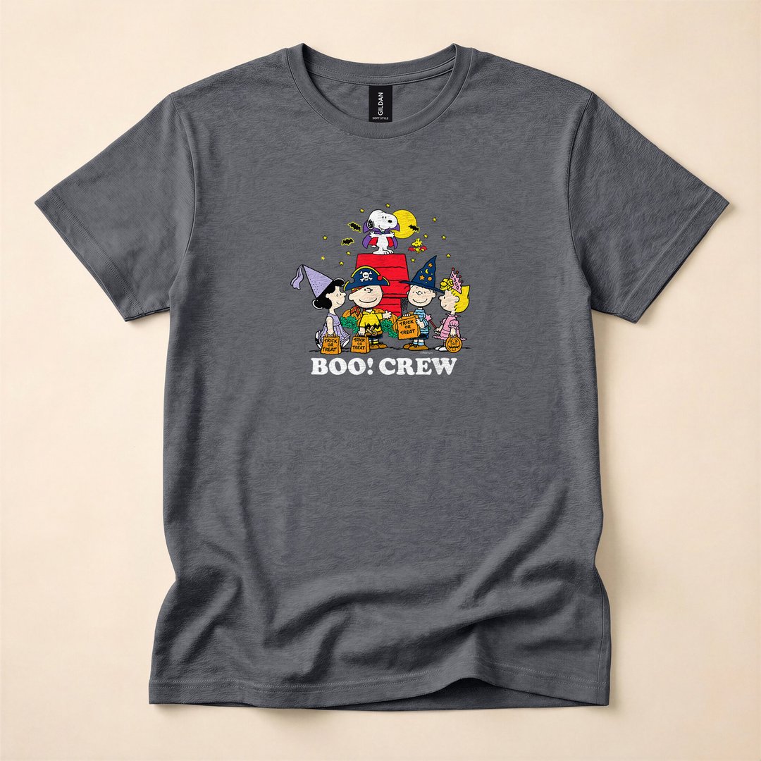 Snoopy Boo Crew Peanuts Halloween Ghost T-Shirt - photo 4