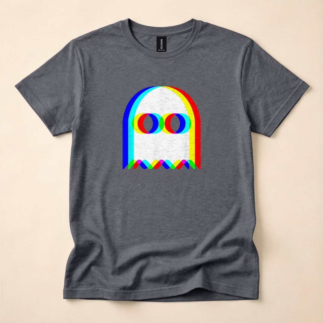 Trippy Vaporwave Ghost Halloween Rave Party T-Shirt - photo 4