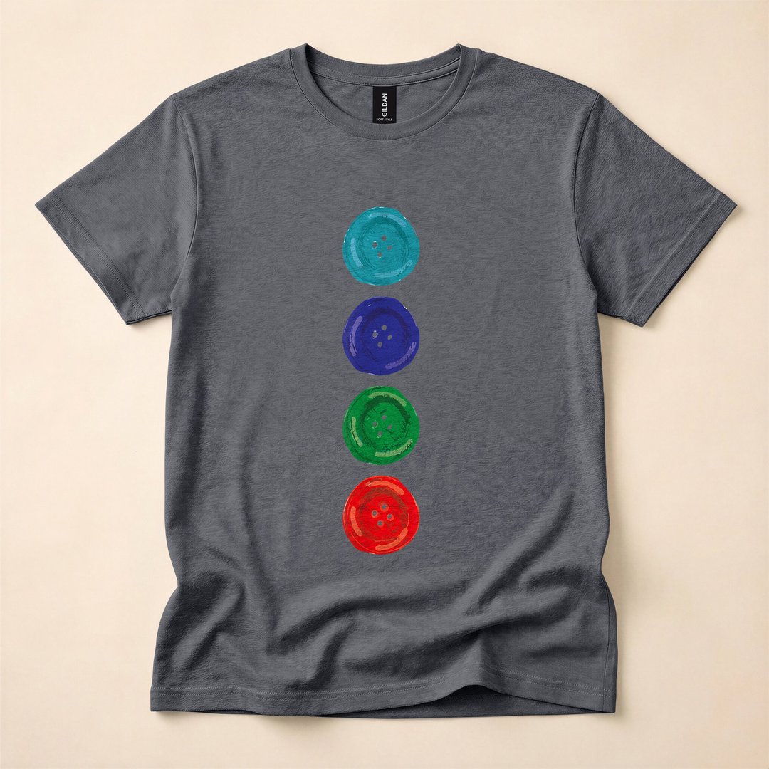 Groovy Blue Cat Four Buttons Halloween Costume T-Shirt - photo 5