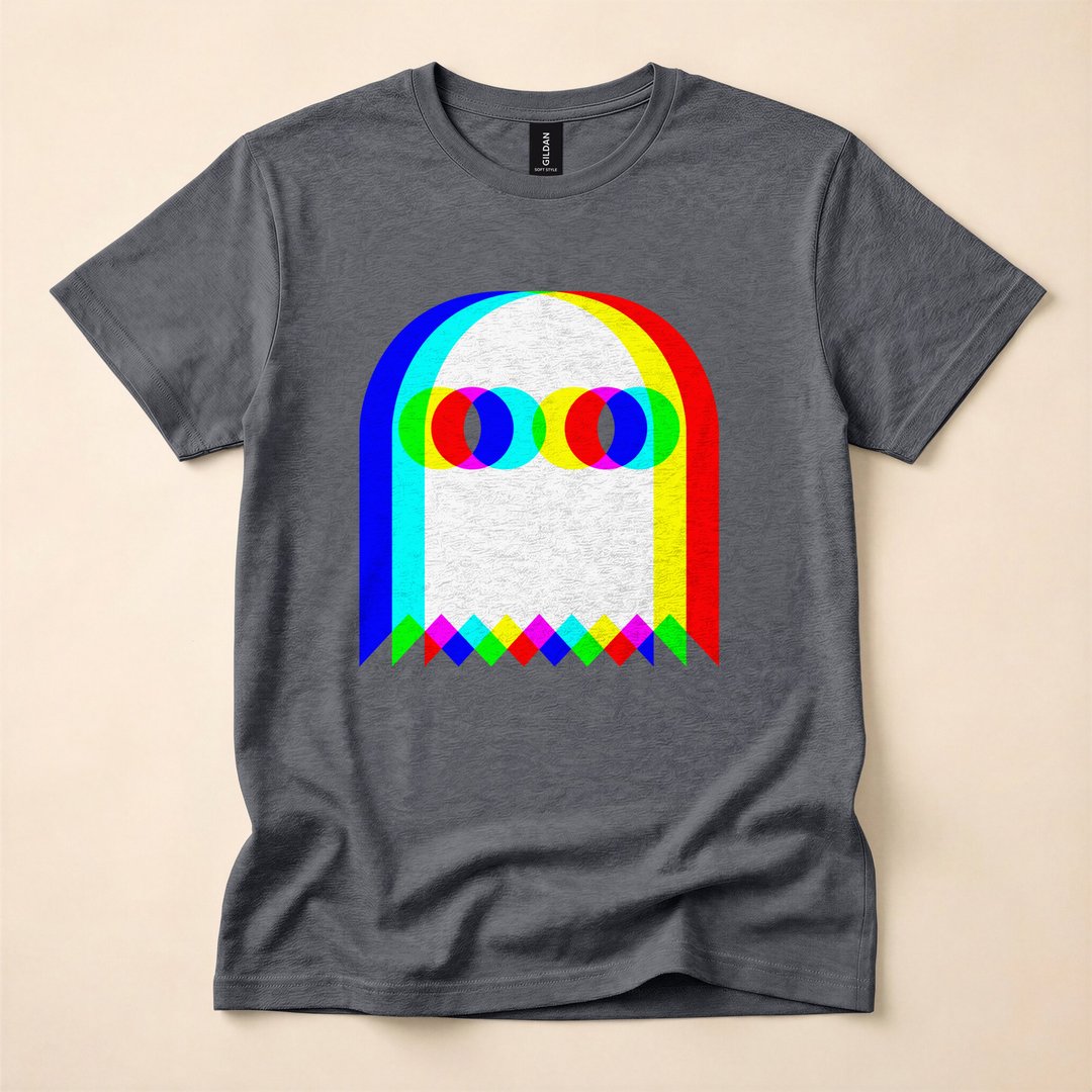 Trippy Vaporwave Ghost Techno Rave Halloween T-Shirt - photo 4
