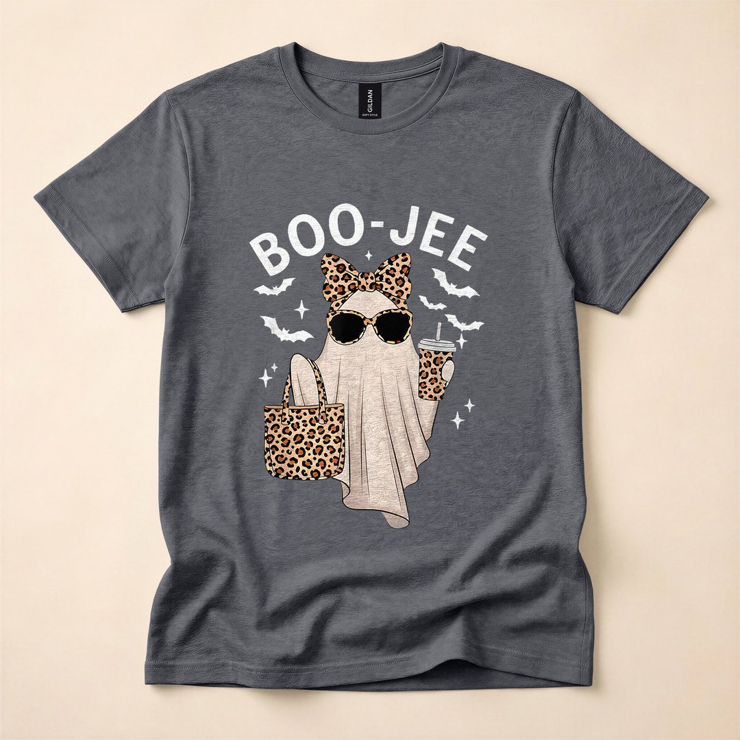 Boo-JEE Leopard Ghost Spooky Season T-Shirt - photo 4