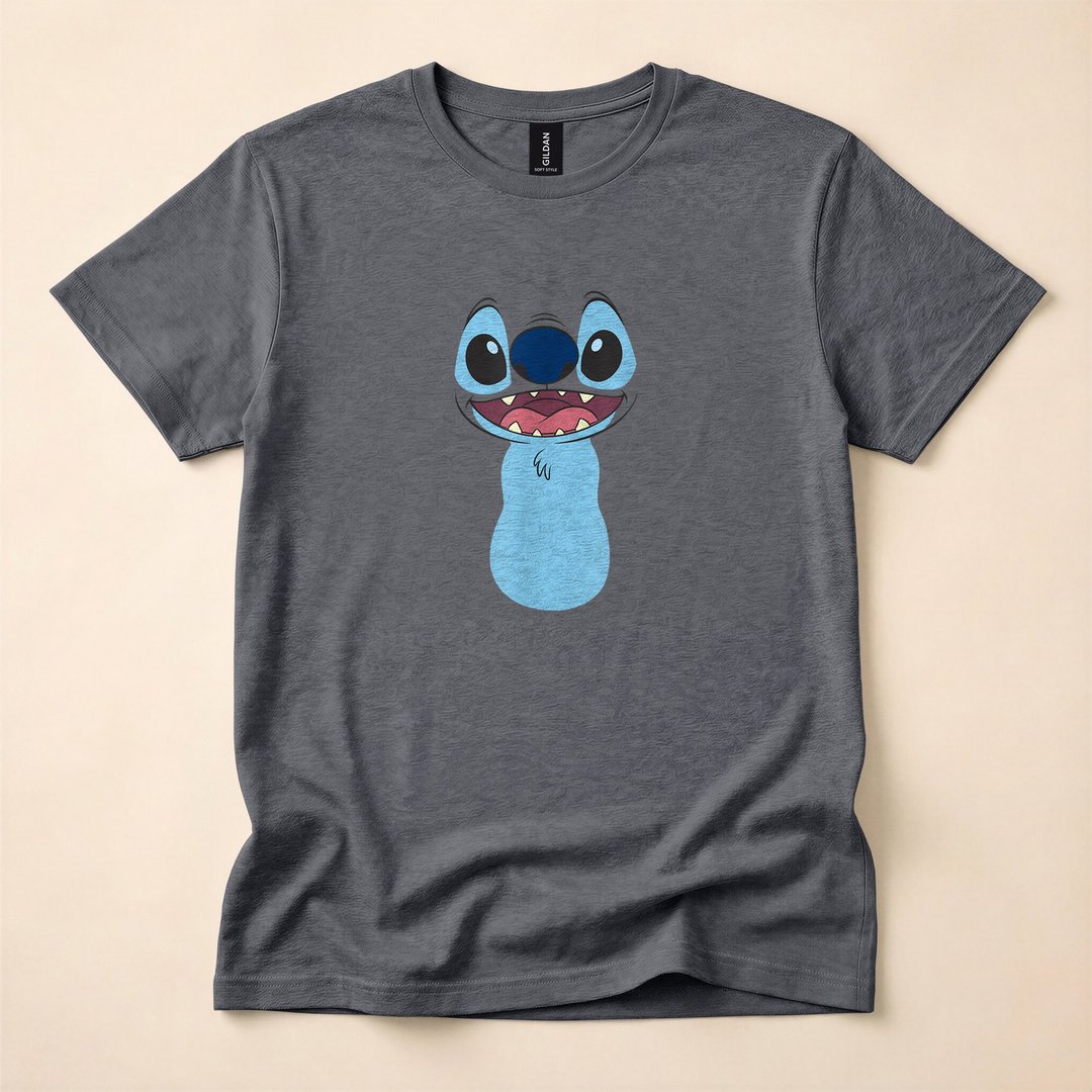 Lilo & Stitch Big Face Halloween Costume T-Shirt, Cute Spooky Season Party Tee - photo 4