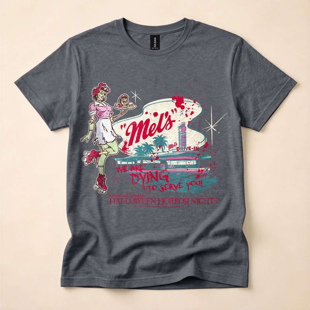 Mel's Drive-In Zombie Carhop Halloween T-Shirt - photo 4