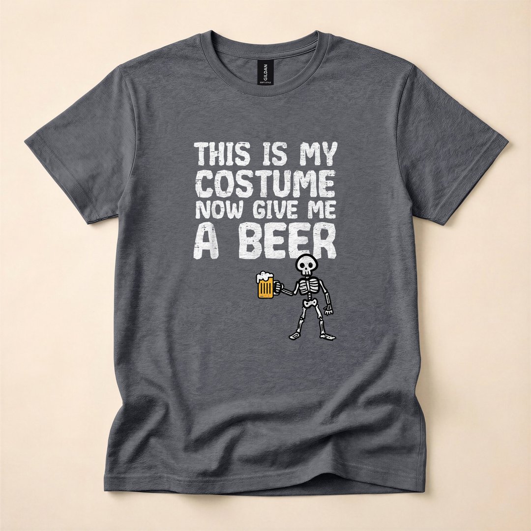 This Is My Costume Funny Skeleton Dad Halloween T-Shirt - photo 4