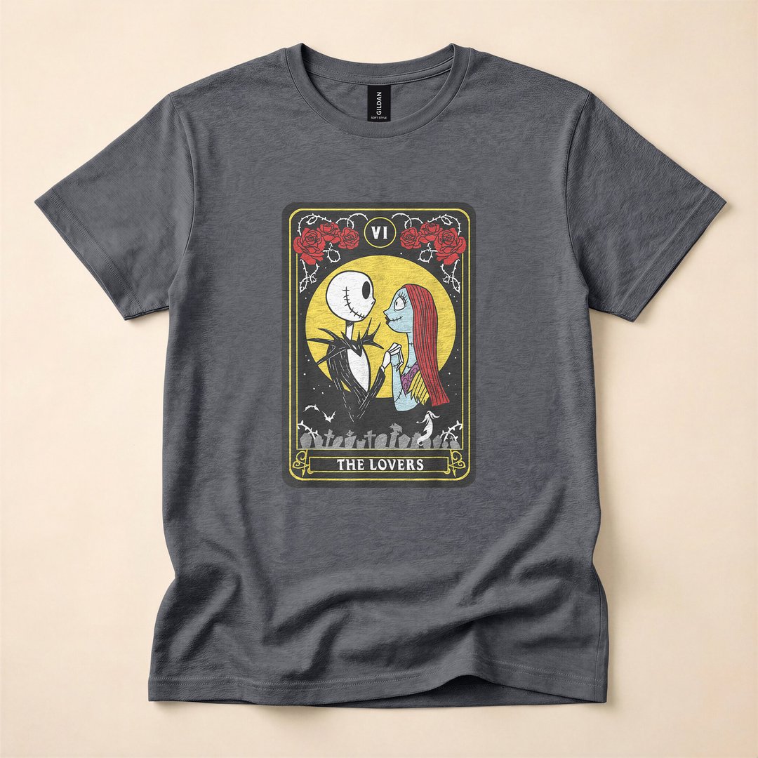 Jack and Sally The Lovers Nightmare Before Christmas T-Shirt - photo 4