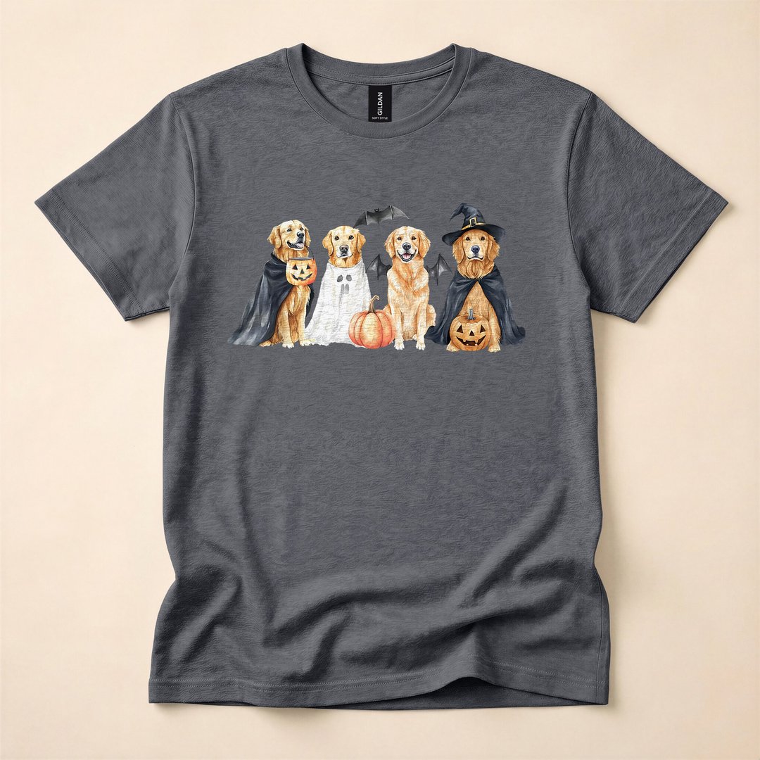 Golden Retriever Ghost Boo Witch Halloween Dog T-Shirt - photo 4