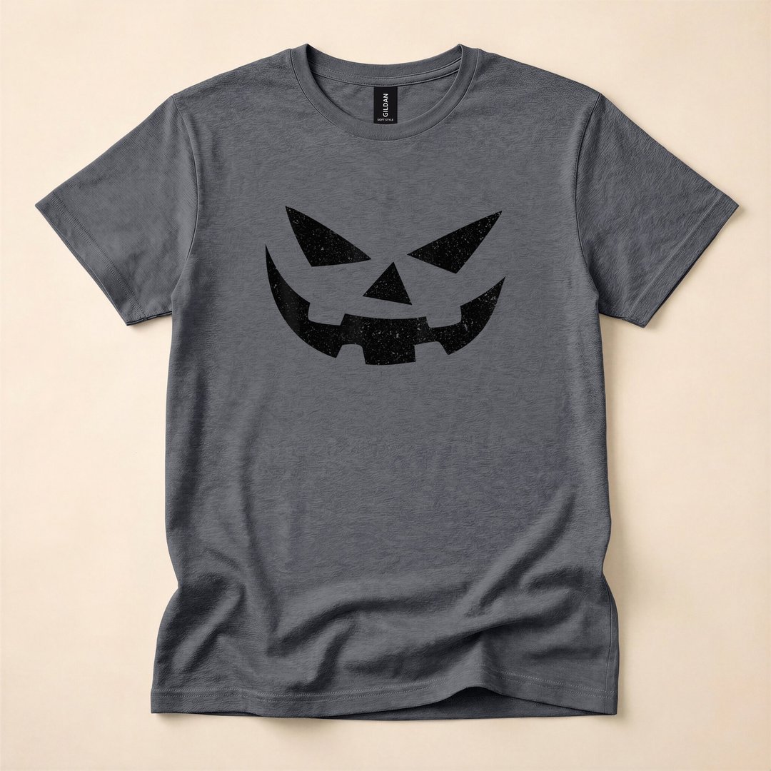 Jack-O'-Lantern Carved Pumpkin Face Halloween T-Shirt - photo 5