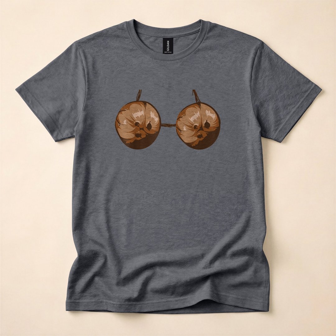 Coconut Bra Funny Last-Minute Halloween Costume T-Shirt - photo 5