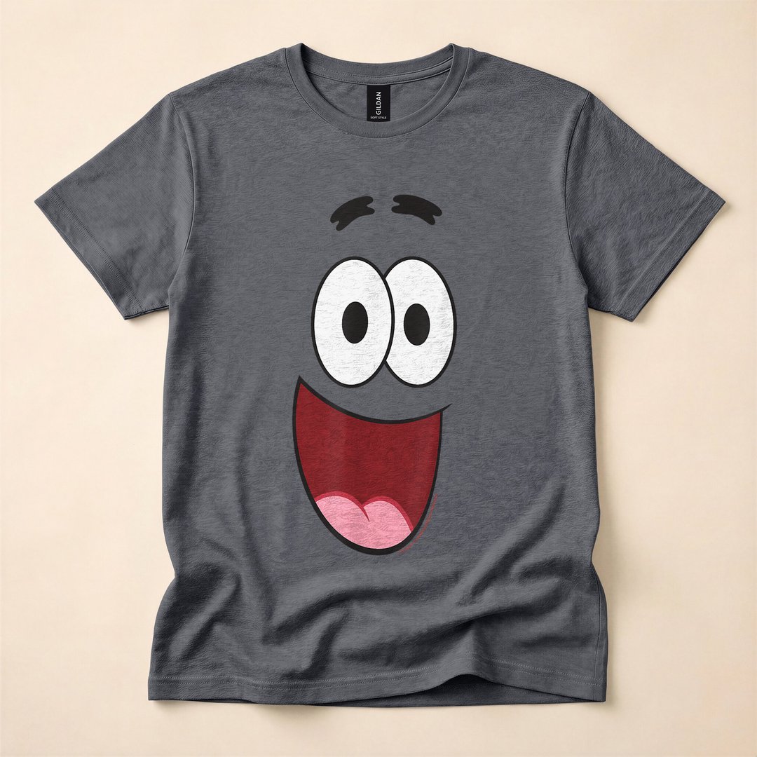 SpongeBob Patrick Smiling Face Halloween Costume T-Shirt - photo 5