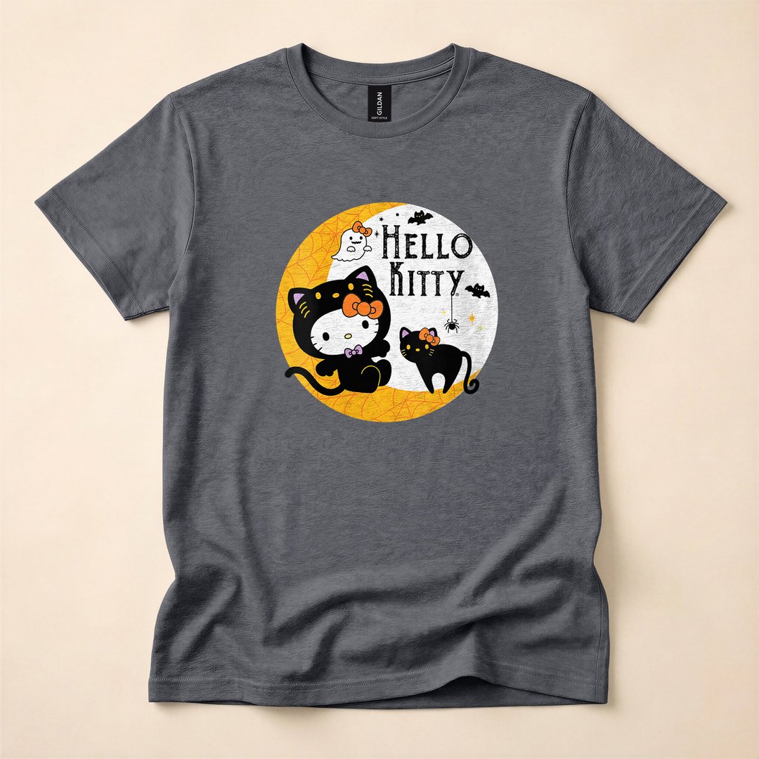 Hello Kitty Halloween Moon Ghost and Black Cat T-Shirt - photo 4