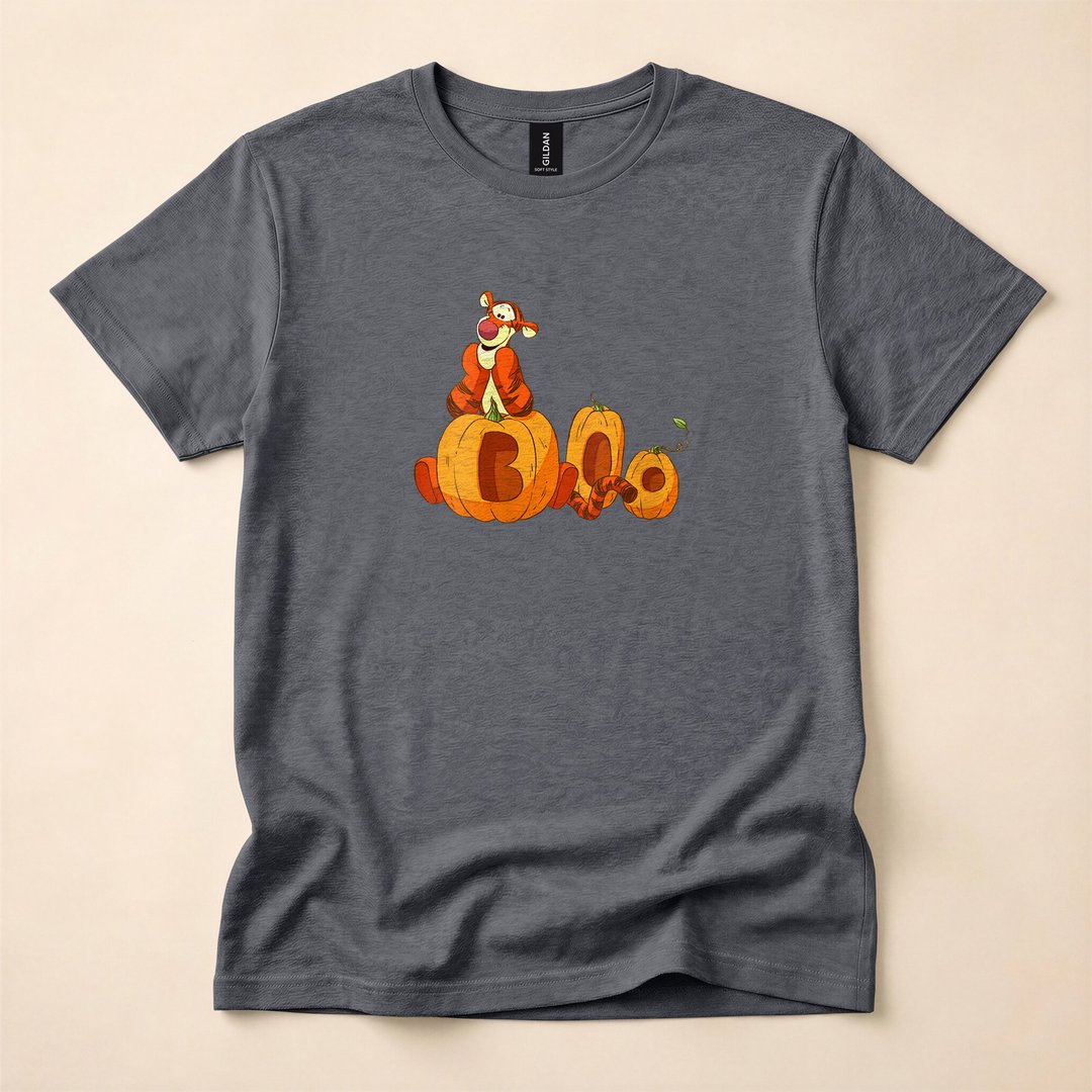Tigger Boo Pumpkins Disney Halloween V-Neck T-Shirt - photo 5