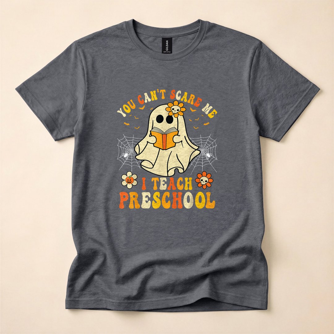 You Can't Scare Me I Teach Preschool Ghost T-Shirt - photo 4