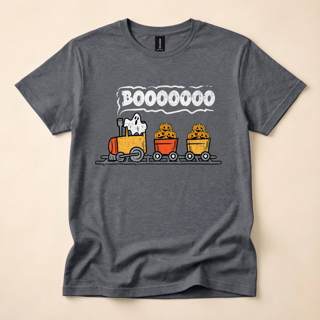Halloween Ghost Boo Train Kids Costume T-Shirt - photo 4