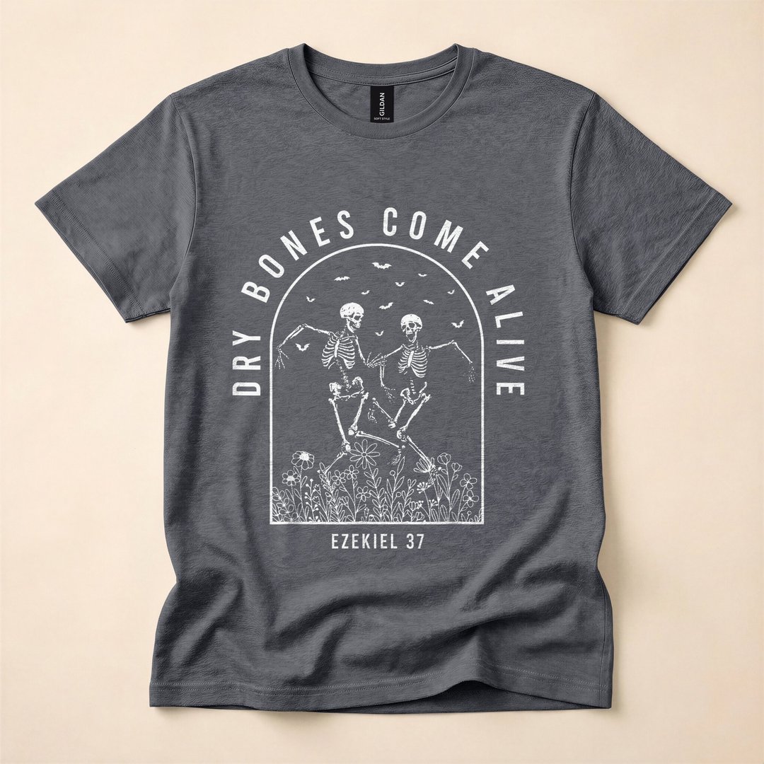 Dancing Skeleton Dry Bones Come Alive Halloween T-Shirt - photo 4