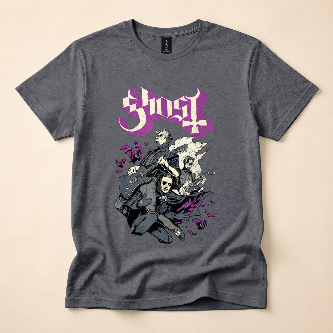 Ghost Bats and Band Spooky Occult T-Shirt - photo 4