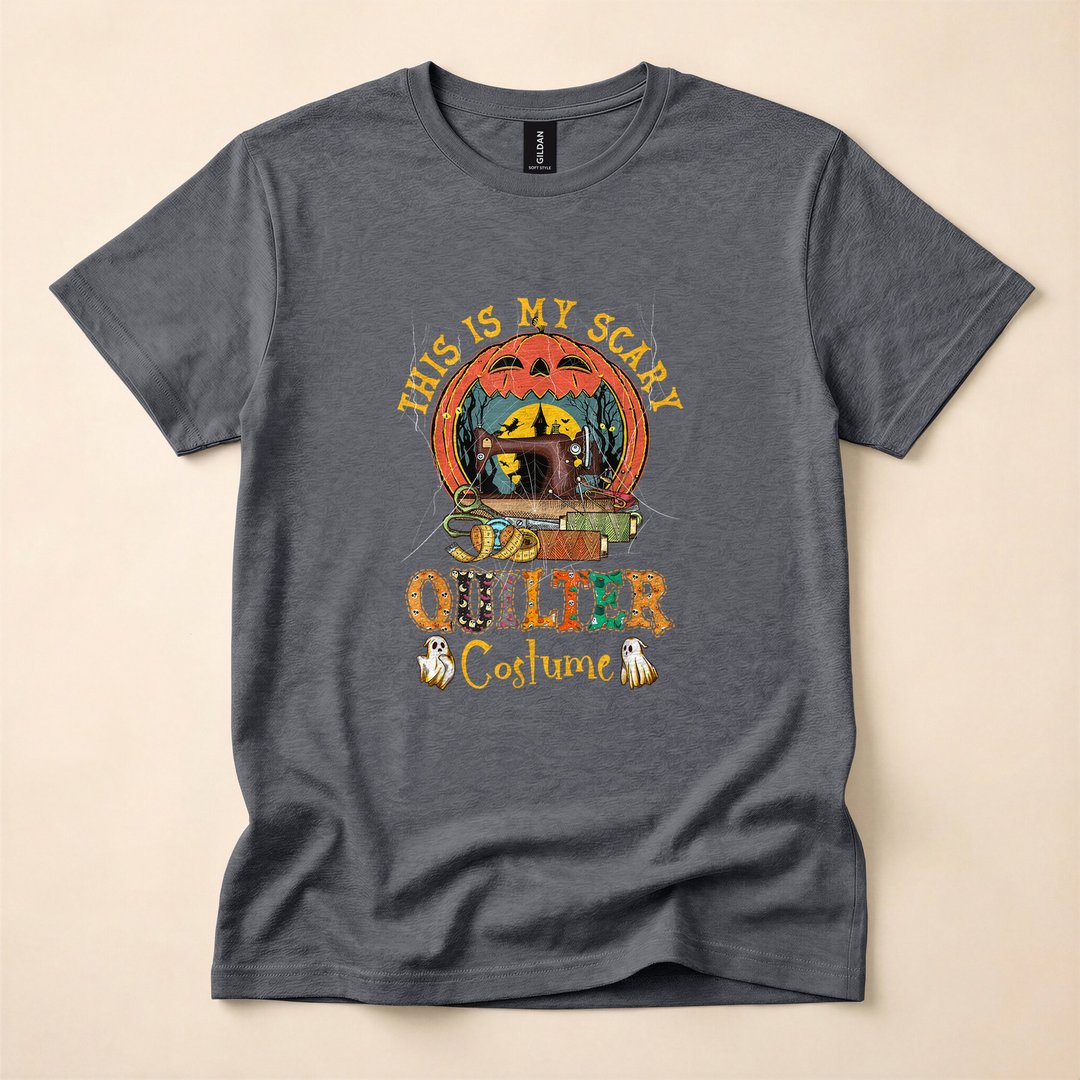 This Is My Scary Quilter Costume Pumpkin Halloween T-Shirt - photo 4